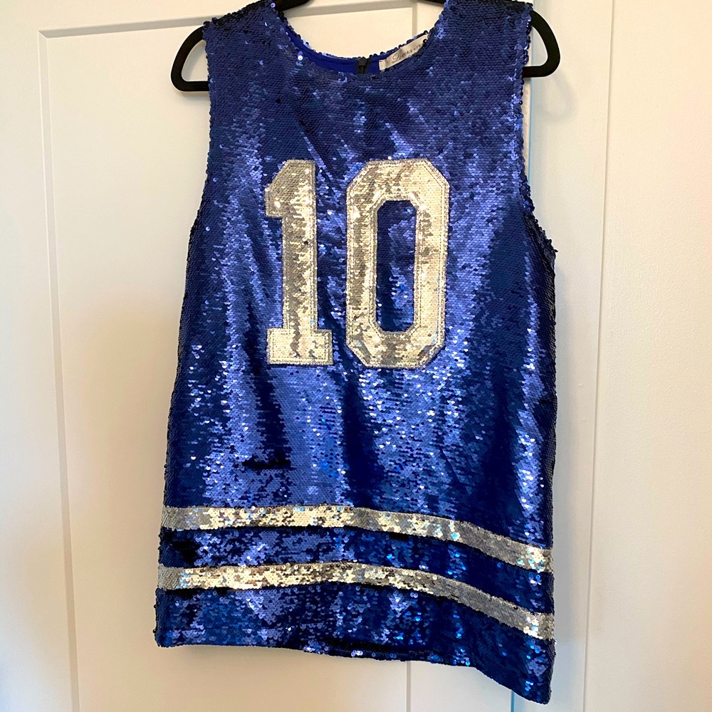 Sequin jersey dress